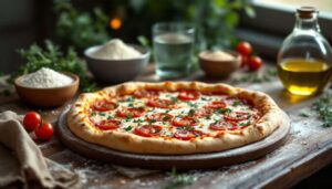 Pizza in teglia alta e soffice: l’impasto idratato che si stende con le mani unte