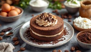 Cosa s쳭e quando il Pan di Spagna al cacao incontra crema al caffè e cioccolato fondente