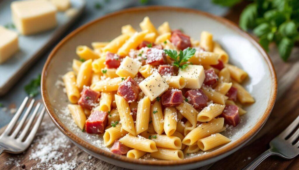 Pasta panna e prosciutto: la versione che piace a tutti