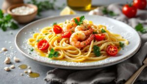 Linguine agli scampi con datterini e un brodo unico: un’esperienza gourmet da non perdere