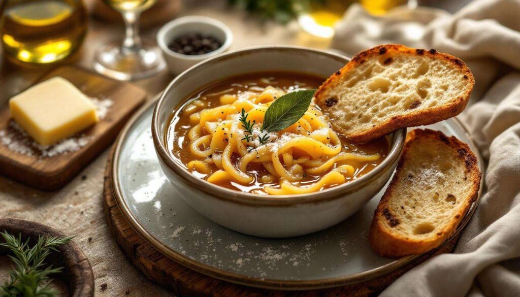 Esaltare la tradizione culinaria francese con una zuppa di cipolle che scalda il cuore