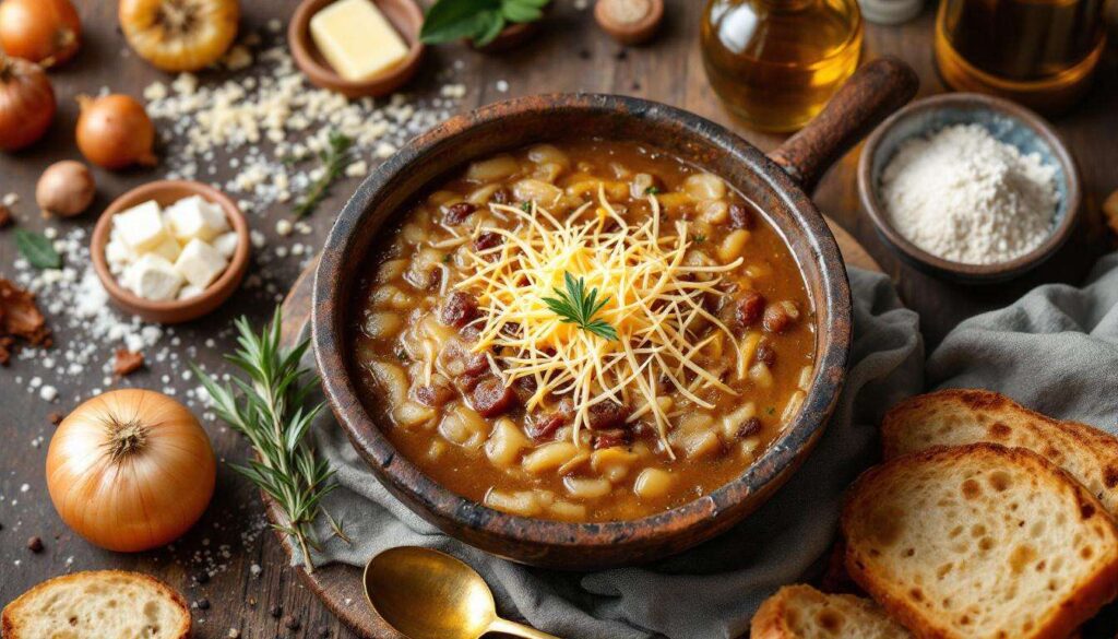 Zuppa di cipolle: ricetta tradizionale della soupe à l’oignon francese