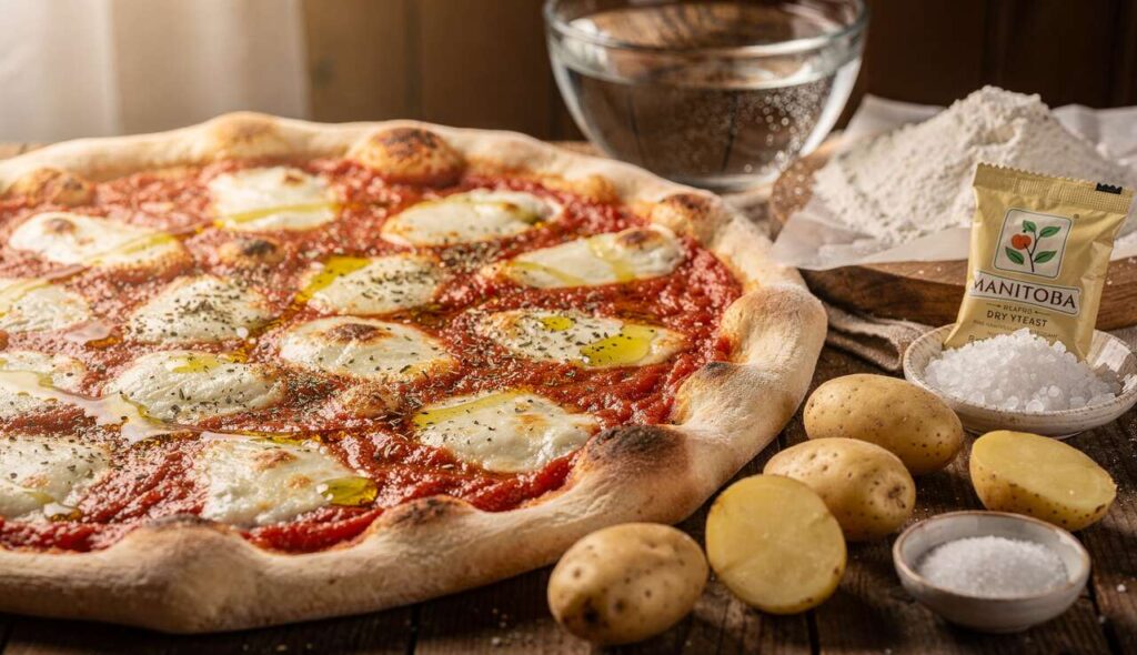 PIZZA con IMPASTO alle PATATE veloce e super soffice