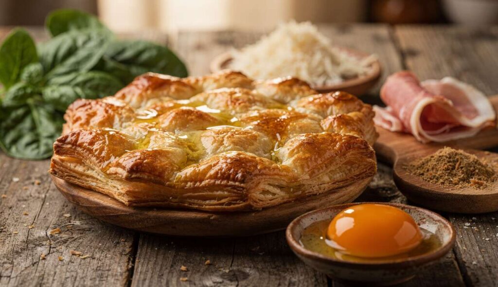 SCHIACCIATA di PASTA SFOGLIA Torta salata ripiena in un lampo