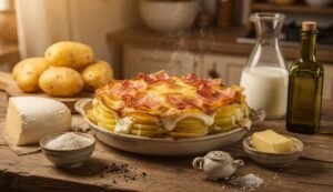 Parmigiana di patate: la ricetta con prosciutto, formaggio e besciamella